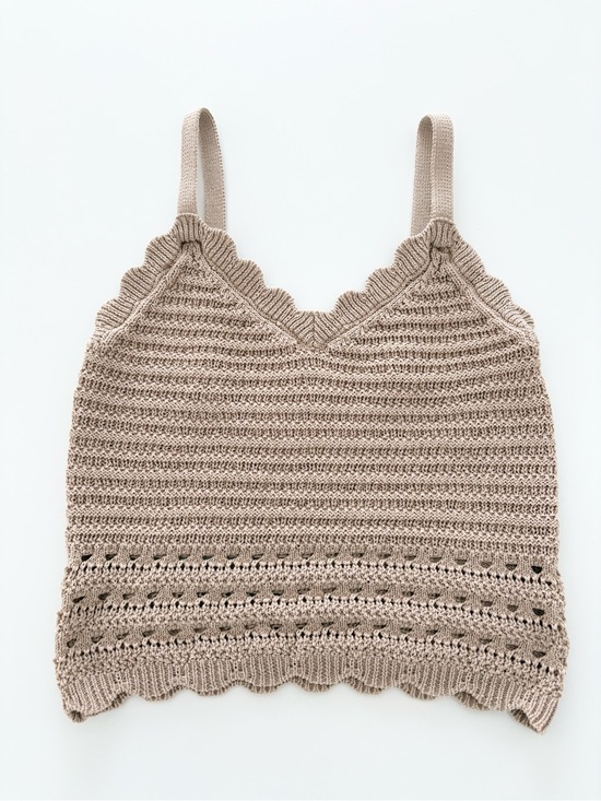 Dex Tops - Dex Crochet Top with Scalloped Edges